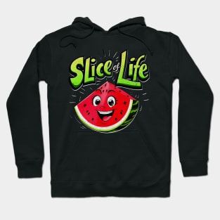 Slice of Life Fun Watermelon Summer Vibes Cool Hoodie